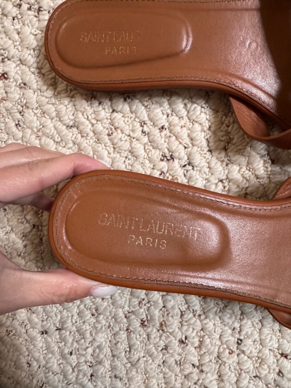 SAINT LAURENT TRIBUTE MULES IN SMOOTH LEATHER Color Amber - Picture 4 of 8